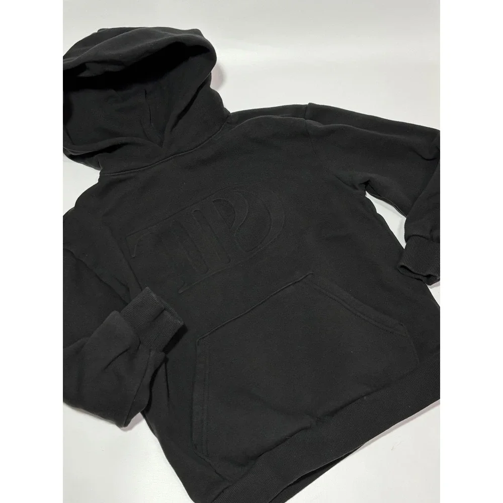 The Tortured Poets Department Taylor Swift Embossed Logo‎ Black Hoodie Youth M